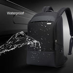 Bopai 751-006881 Borsa a tracolla doppia impermeabile antifurto da lavoro di grande capacità, con porta di ricarica USB, dimensioni: 30x14x44 cm, 751-006881