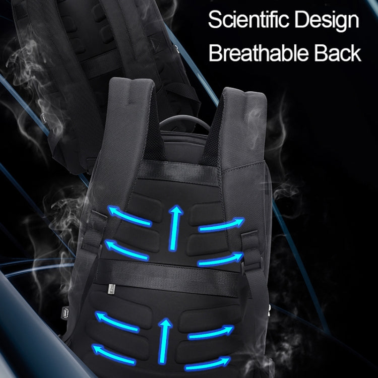 Bopai 751-006881 Borsa a tracolla doppia impermeabile antifurto da lavoro di grande capacità, con porta di ricarica USB, dimensioni: 30x14x44 cm, 751-006881