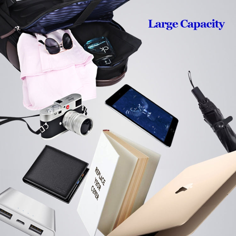 Bopai 751-007291 Borsa a tracolla doppia impermeabile antifurto da lavoro di grande capacità, con porta di ricarica USB, dimensioni: 34x19x43,5 cm, 751-007291