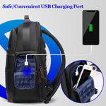 Bopai 751-007291 Borsa a tracolla doppia impermeabile antifurto da lavoro di grande capacità, con porta di ricarica USB, dimensioni: 34x19x43,5 cm, 751-007291