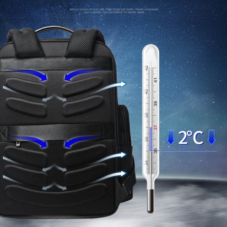 Bopai 751-007291 Borsa a tracolla doppia impermeabile antifurto da lavoro di grande capacità, con porta di ricarica USB, dimensioni: 34x19x43,5 cm, 751-007291