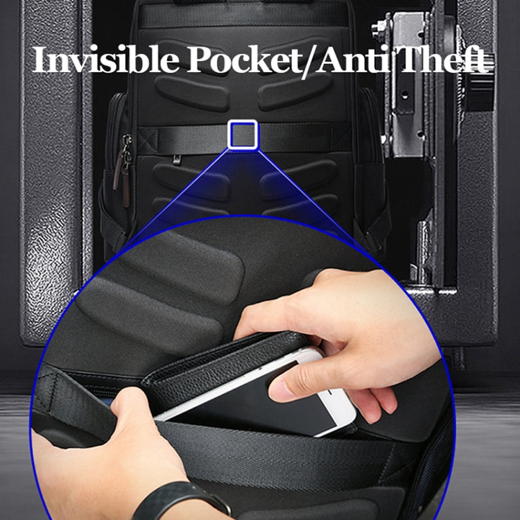 Bopai 751-007291 Borsa a tracolla doppia impermeabile antifurto da lavoro di grande capacità, con porta di ricarica USB, dimensioni: 34x19x43,5 cm, 751-007291
