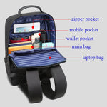 Bopai 851-009911 Borsa a tracolla doppia impermeabile antifurto da lavoro di grande capacità, con porta di ricarica USB, dimensioni: 30,5x13x45 cm, 851-009911