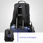 Bopai 851-009911 Borsa a tracolla doppia impermeabile antifurto da lavoro di grande capacità, con porta di ricarica USB, dimensioni: 30,5x13x45 cm, 851-009911