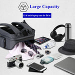 Bopai 851-010128 Borsa a tracolla doppia impermeabile antifurto da lavoro di grande capacità, con porta di ricarica USB, dimensioni: 34x19x43 cm, 851-010128