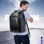 Bopai 851-010128 Borsa a tracolla doppia impermeabile antifurto da lavoro di grande capacità, con porta di ricarica USB, dimensioni: 34x19x43 cm, 851-010128