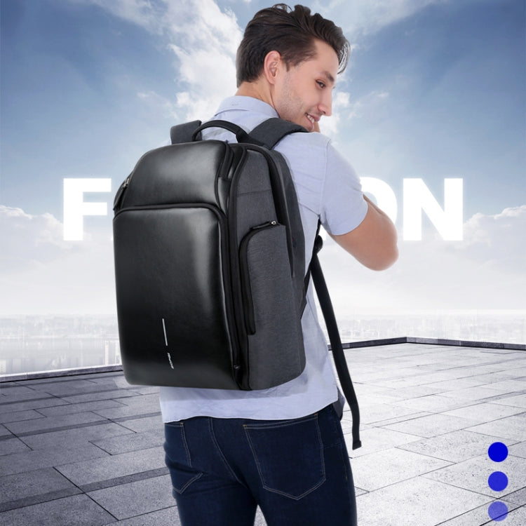 Bopai 851-010128 Borsa a tracolla doppia impermeabile antifurto da lavoro di grande capacità, con porta di ricarica USB, dimensioni: 34x19x43 cm, 851-010128