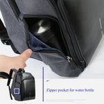 Bopai 851-010128 Borsa a tracolla doppia impermeabile antifurto da lavoro di grande capacità, con porta di ricarica USB, dimensioni: 34x19x43 cm, 851-010128