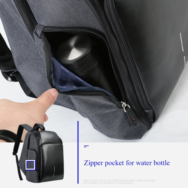 Bopai 851-010128 Borsa a tracolla doppia impermeabile antifurto da lavoro di grande capacità, con porta di ricarica USB, dimensioni: 34x19x43 cm, 851-010128