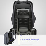 Bopai 851-010128 Borsa a tracolla doppia impermeabile antifurto da lavoro di grande capacità, con porta di ricarica USB, dimensioni: 34x19x43 cm, 851-010128