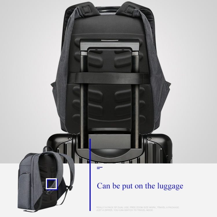 Bopai 851-010128 Borsa a tracolla doppia impermeabile antifurto da lavoro di grande capacità, con porta di ricarica USB, dimensioni: 34x19x43 cm, 851-010128