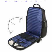 Bopai 851-014211 Borsa a tracolla doppia di grande capacità impermeabile antifurto a tre strati, con porta di ricarica USB, dimensioni: 35,5x24x45 cm, 851-014211