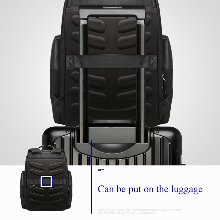 Bopai 851-014211 Borsa a tracolla doppia di grande capacità impermeabile antifurto a tre strati, con porta di ricarica USB, dimensioni: 35,5x24x45 cm, 851-014211