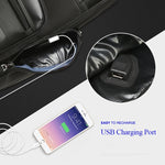 Bopai 851-014211 Borsa a tracolla doppia di grande capacità impermeabile antifurto a tre strati, con porta di ricarica USB, dimensioni: 35,5x24x45 cm, 851-014211