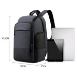 Bopai 851-014518 Borsa a tracolla doppia da lavoro impermeabile a tre strati di grande capacità, con porta di ricarica USB, dimensioni: 37x21x47,5 cm, 851-014518