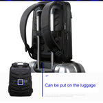 Bopai 61-07311 Borsa per tablet portatile antifurto impermeabile di grande capacità per 15,6 pollici e inferiori, porta di ricarica USB esterna, 61-07311
