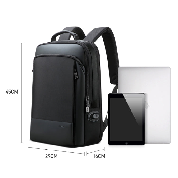 Bopai 61-07311 Borsa per tablet portatile antifurto impermeabile di grande capacità per 15,6 pollici e inferiori, porta di ricarica USB esterna, 61-07311
