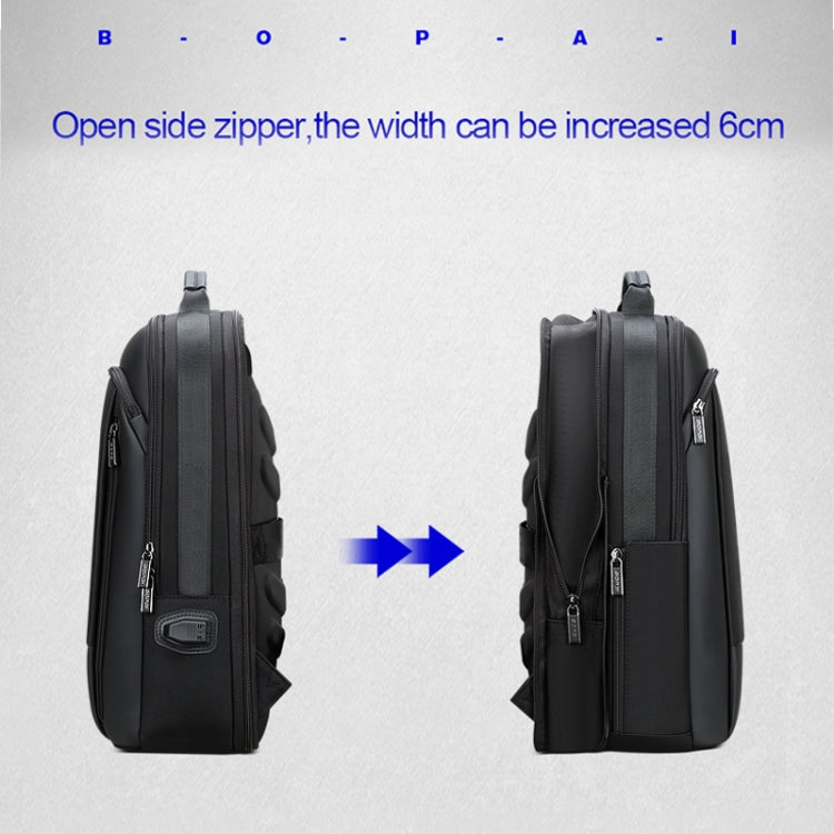 Bopai 61-07311 Borsa per tablet portatile antifurto impermeabile di grande capacità per 15,6 pollici e inferiori, porta di ricarica USB esterna, 61-07311
