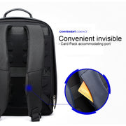 Bopai 751-006431 Borsa a tracolla doppia antifurto impermeabile da lavoro di grande capacità, con porta di ricarica USB, dimensioni: 27x16,5x40 cm, 751-006431