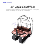 Bopai 751-006431 Borsa a tracolla doppia antifurto impermeabile da lavoro di grande capacità, con porta di ricarica USB, dimensioni: 27x16,5x40 cm, 751-006431