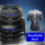Bopai 851-008821 Borsa a tracolla doppia antifurto impermeabile traspirante per esterni di grande capacità, con porta di ricarica USB, dimensioni: 36x17x41,5 cm, 851-008821