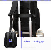 Bopai 851-008821 Borsa a tracolla doppia antifurto impermeabile traspirante per esterni di grande capacità, con porta di ricarica USB, dimensioni: 36x17x41,5 cm, 851-008821