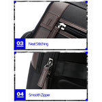 Bopai 851-008821 Borsa a tracolla doppia antifurto impermeabile traspirante per esterni di grande capacità, con porta di ricarica USB, dimensioni: 36x17x41,5 cm, 851-008821