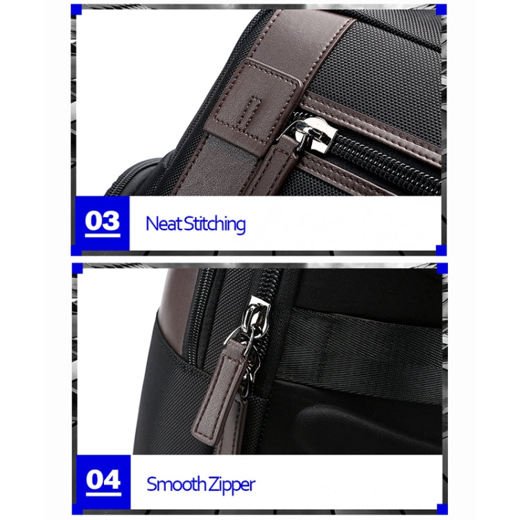Bopai 851-008821 Borsa a tracolla doppia antifurto impermeabile traspirante per esterni di grande capacità, con porta di ricarica USB, dimensioni: 36x17x41,5 cm, 851-008821