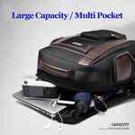 Bopai 851-008821 Borsa a tracolla doppia antifurto impermeabile traspirante per esterni di grande capacità, con porta di ricarica USB, dimensioni: 36x17x41,5 cm, 851-008821