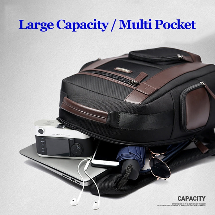 Bopai 851-008821 Borsa a tracolla doppia antifurto impermeabile traspirante per esterni di grande capacità, con porta di ricarica USB, dimensioni: 36x17x41,5 cm, 851-008821