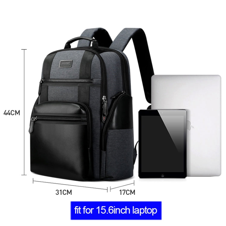 Bopai 851-014318 Moda Outdoor Traspirante Impermeabile Antifurto Borsa a tracolla doppia di grande capacità a tre strati, con porta di ricarica USB, Dimensioni: 31x17x44 cm, 851-014318
