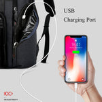 Bopai 851-014318 Moda Outdoor Traspirante Impermeabile Antifurto Borsa a tracolla doppia di grande capacità a tre strati, con porta di ricarica USB, Dimensioni: 31x17x44 cm, 851-014318