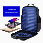 Bopai 851-014318 Moda Outdoor Traspirante Impermeabile Antifurto Borsa a tracolla doppia di grande capacità a tre strati, con porta di ricarica USB, Dimensioni: 31x17x44 cm, 851-014318