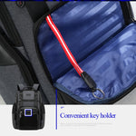Bopai 851-014318 Moda Outdoor Traspirante Impermeabile Antifurto Borsa a tracolla doppia di grande capacità a tre strati, con porta di ricarica USB, Dimensioni: 31x17x44 cm, 851-014318