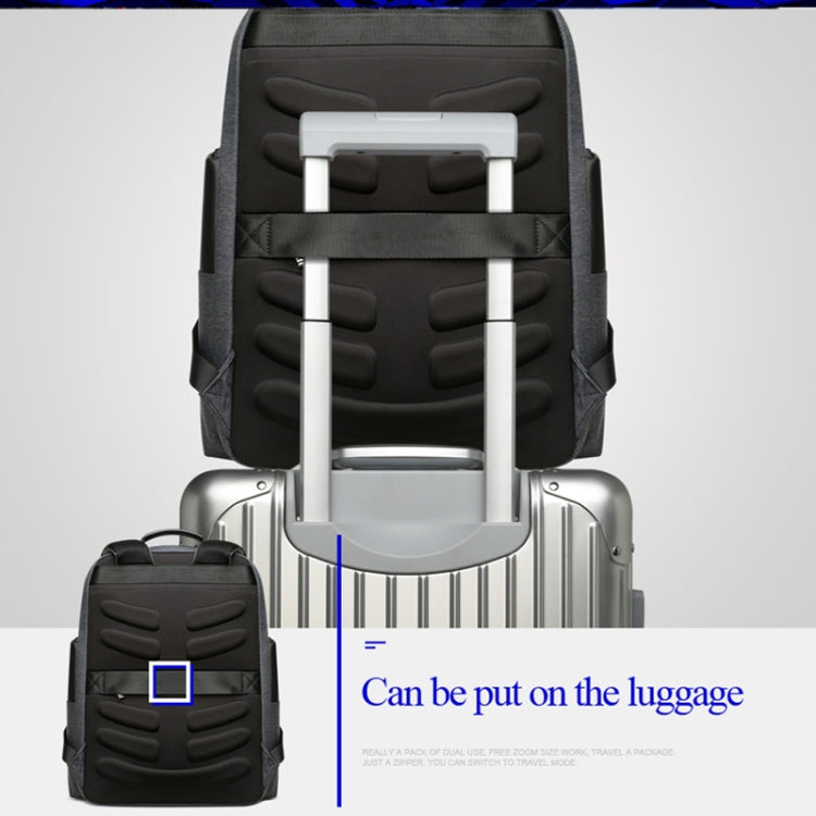 Bopai 851-014318 Moda Outdoor Traspirante Impermeabile Antifurto Borsa a tracolla doppia di grande capacità a tre strati, con porta di ricarica USB, Dimensioni: 31x17x44 cm, 851-014318