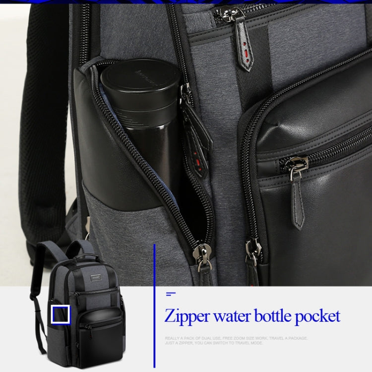 Bopai 851-014318 Moda Outdoor Traspirante Impermeabile Antifurto Borsa a tracolla doppia di grande capacità a tre strati, con porta di ricarica USB, Dimensioni: 31x17x44 cm, 851-014318