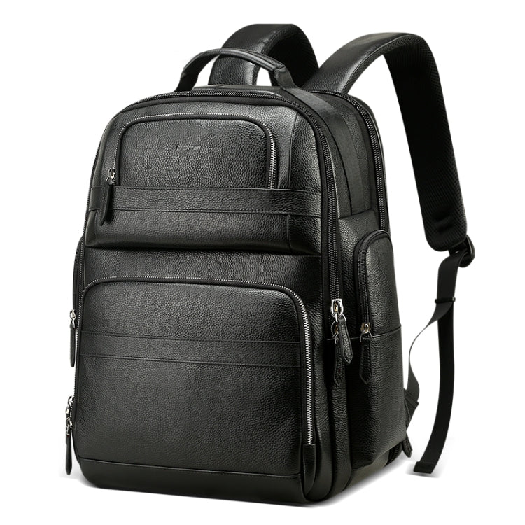 Bopai 851-01981A Zaino da uomo antifurto da viaggio business in pelle primo fiore, dimensioni: 35x26x44 cm, 851-01981A