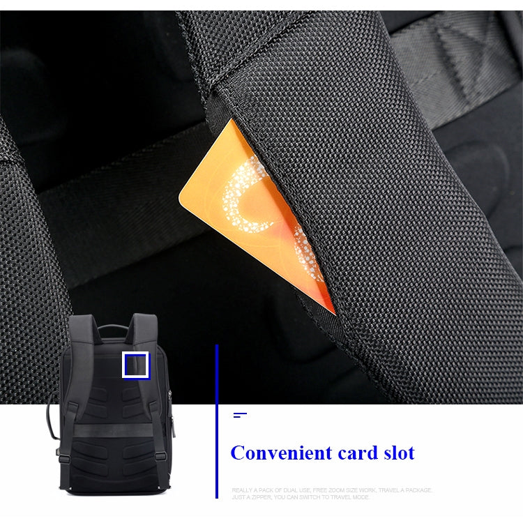 Bopai 751-006551 Zaino per laptop traspirante, casual, di grande capacità, con interfaccia USB esterna, dimensioni: 30 x 12 x 44 cm, 751-006551