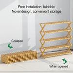 Scaffale pieghevole in legno massello 4 strati 70 cm