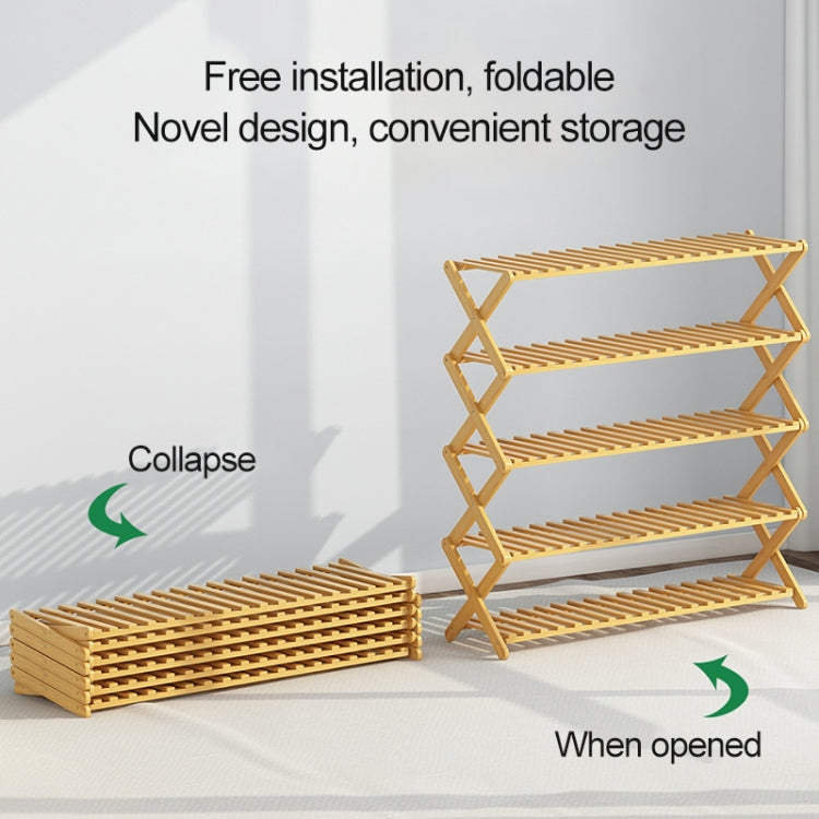 Scaffali per piante in vaso pieghevoli in legno massello per soggiorno con balcone a 6 strati, lunghezza: 100 cm, 100cm 6-Layer