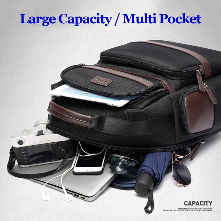 Bopai 751-007301 Borsa a tracolla doppia impermeabile antifurto da lavoro di grande capacità, con porta di ricarica USB, dimensioni: 28x19x42 cm