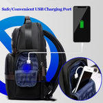 Bopai 751-007301 Borsa a tracolla doppia impermeabile antifurto da lavoro di grande capacità, con porta di ricarica USB, dimensioni: 28x19x42 cm