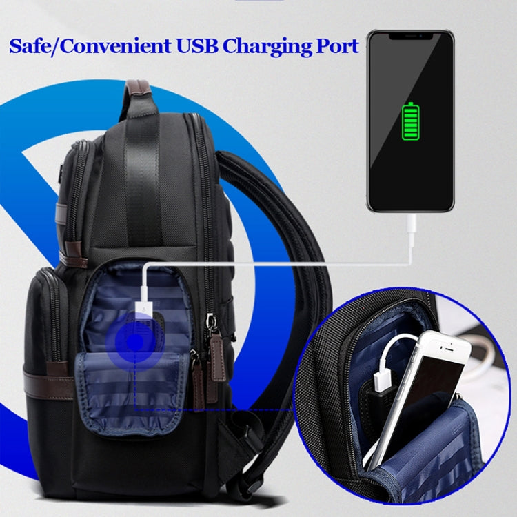 Bopai 751-007301 Borsa a tracolla doppia impermeabile antifurto da lavoro di grande capacità, con porta di ricarica USB, dimensioni: 28x19x42 cm