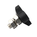 Barra collettrice M10 nera con perni terminali singoli per carichi pesanti per auto/camper/barca, M10 Black