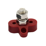 Barra collettrice M10 rossa con perni terminali singoli per carichi pesanti per auto/camper/barca, M10 Red