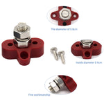Barra collettrice M10 rossa con perni terminali singoli per carichi pesanti per auto/camper/barca, M10 Red