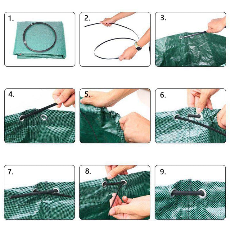 Sacchetti per foglie cadute da giardino in PP da 84 galloni, 300 litri, Sacchetti per rifiuti verdi, dimensioni: 67 cm x 84 cm, 300L