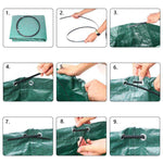 Sacchetti per foglie cadute da giardino in PP da 32 galloni, 120 litri, Sacchetti per rifiuti verdi, dimensioni: 45 cm x 76 cm, 120L