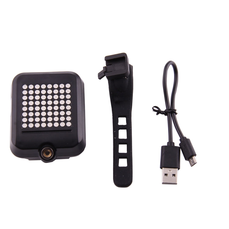 Controllo wireless intelligente della bicicletta Indicatore di direzione ricaricabile tramite USB Luce posteriore per bici160; Luce freno con laser e cinturino di supporto, AQY-0100