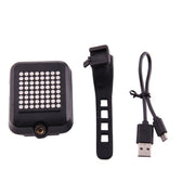 Controllo wireless intelligente della bicicletta Indicatore di direzione ricaricabile tramite USB Luce posteriore per bici160; Luce freno con laser e cinturino di supporto, AQY-0100